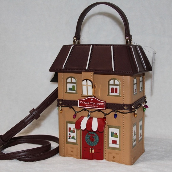 Kate Spade 3D Christmas House Crossbody & Cardholder Novelty Christmas Lights - Picture 3 of 8